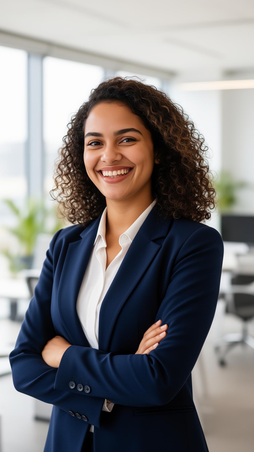 Empresária confiante e protegida